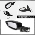 Power Mirror For Honda Accord Sedan 2018 2019 2020 2021 2022 Left Driver Side Glossy Black 3 Pin Manual Folding 76258tvaa02