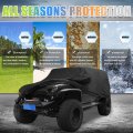 X Autohaux Car Cover For Jeep Wrangler Jk Jl Yj Tj 4 Door 2007-2023 Outdoor Waterproof Sun Rain Dust Wind Snow Protection W