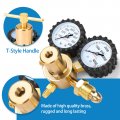 Betooll Nitrogen Regulator With 0-800 Psi Delivery Pressure Equipment Brass Inlet Outlet Connection Gauges