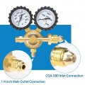 Betooll Nitrogen Regulator With 0-800 Psi Delivery Pressure Equipment Brass Inlet Outlet Connection Gauges