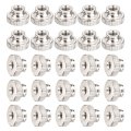 Knurled Thumb Nut 25pcs M4x0 7mm Iron Round Knobs Fasteners For 3d Printer Parts Silver Tone 