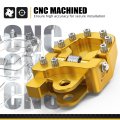 Nicecnc Gold Folding Brake Footrest Extension Plate Foot Pegs Pedal For Suzuki Drz400e 2000-2007 Drz400s 2000-2024 Drz400sm