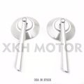 Xkh Group Silver Round Cnc Rearview Side Mirrors For Bmw Ktm Motorcycles 10mm 8mm