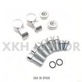 Xkh Group Silver Round Cnc Rearview Side Mirrors For Bmw Ktm Motorcycles 10mm 8mm