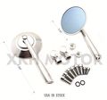 Xkh Group Silver Round Cnc Rearview Side Mirrors For Bmw Ktm Motorcycles 10mm 8mm