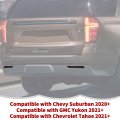 Rt-tcz Smoked Black Rear Fog Light Lamp Trim Cover Decoration Exterior Accessories Compatible With Chevy Suburban Suv 2020-2023