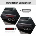 Rt-tcz Smoked Black Rear Fog Light Lamp Trim Cover Decoration Exterior Accessories Compatible With Chevy Suburban Suv 2020-2023