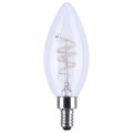Satco 4 Watt B11 Reminiscent Led Filament Light Bulb 3000k Soft White 350 Lumens 90 Cri Clear Finish Candelabra E12 Base 360 