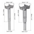 Uxcell Tungsten Carbide Forstner Drill Bit Set 24mm 30mm Woodworking Wood Hole Opener Hinge Drilling Boring Cutter