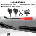 X Autohaux 8pcs Front Windshield Wiper Washer Nozzle Spray Jet Kit 4805742ac For Chrysler 300 Pt Cruiser 2006-2010 Town And