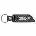 Ipick Image For Nissan Rogue Sport Real Carbon Fiber Blade Style With Black Leather Strap Key Chain