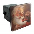 Christmas Holiday Santa Painting Toy Train Caboose Tow Trailer Hitch Cover For 2 In Receivers Black Abs Plastic With Uv