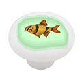 Tiger Barb Fish Decorative High Gloss Ceramic Drawer Knob 
