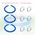 Pool Pump Replacement Hose 1 25 X 41 Inch For Compatible With Filter 607 637 And 32mm Above Ground Pools Include 6 Clamps