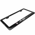 Ipick Image For Ford Mustang Script Black Real 3k Carbon Fiber Finish Abs Plastic License Plate Frame