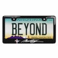 Ipick Image For Ford Mustang Script Black Real 3k Carbon Fiber Finish Abs Plastic License Plate Frame