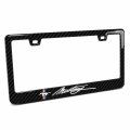 Ipick Image For Ford Mustang Script Black Real 3k Carbon Fiber Finish Abs Plastic License Plate Frame