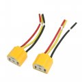Uxcell Car Auto Headlight Connector H4 Lamp Bulb Socket 2 Pcs