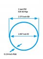 2 Inch Diameter Clear Pvc Schedule 40 Pipe Pipe Id 047 Od 375 Bluish Tint Choose Your Length 5 Inches To 8 Feet Selected