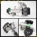 Dasbecan Ignition Switch Door Lock Cylinder Assembly For Honda Accord 2003-2007 Chip Id48 Immobilizer Keys 