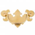 Chippendale Polished Brass Drawer Bail Pull Centers 3 Handle For Antique Cabinet Door Dresser Desk Reproduction Furniture 