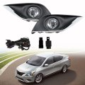 Antuko 1 Pair Of Driving Clear Lens Fog Light Assembly With Wiring Switch Kit Replacement For Ver-sa 4 Door Sedan 2015-2018 