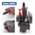 Anxingo 34mm Motorcycle Carburetor Yamaha Kawasaki Suzuki Apollo Taotao Dirt Bike Mini 250cc-350cc Engine