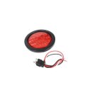 4 In Round Led Trailer Brake And Turn Signal Light 15 Super Bright Leds With Red Reflector Waterproof Rear Tail 12 To 24 Volt 