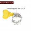 Uxcell Worm Gear Hose Clamp 24pcs 1 2 3 4 Key Type Adjustable Stainless Steel Clamps With Plastic Handle For Securing