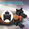 8x 0280150943 0280150939 0280150909 New Fuel Injector Wire Harness Pigtail Connectors For 1991 Ford E-250 Econoline Club Wagon
