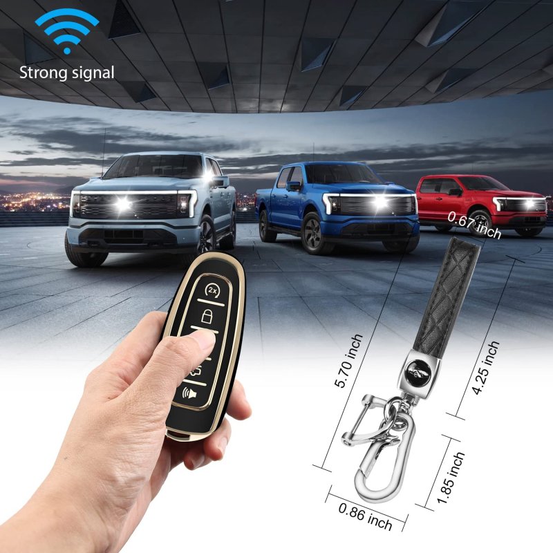 Ford Tpu Key Fob Cover With Keychain 360 Degree Protector For C Max Edge Escape Expedition Explorer Flex Focus Taurus Lincoln