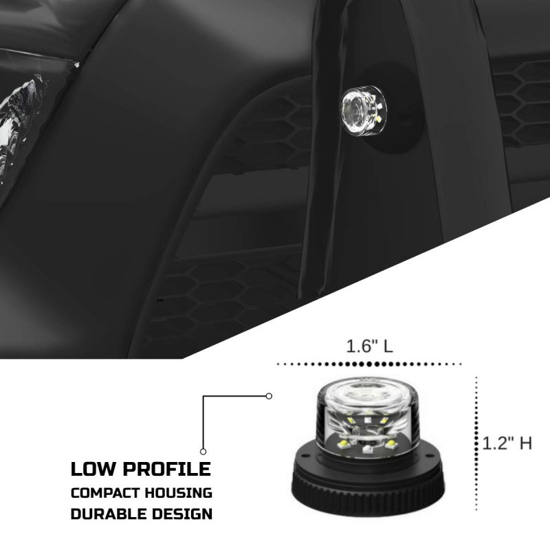 Speedtech Lights Flare 360 Degree Led 18w Strobe For Police Cars Construction Trucks Service Vehicles Plows Emergency Surface