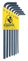 Bondhus 12145 Set Of 7 Hex L-wrenches Long Length Sizes 5 64-3 16-inch 