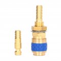 Walfront Hose Coupler Set Quick Connector Torch Adapter M8 Fittings Brass Rubber Material Suitable For Mig Tig Welding Blue