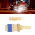 Walfront Hose Coupler Set Quick Connector Torch Adapter M8 Fittings Brass Rubber Material Suitable For Mig Tig Welding Blue