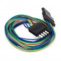 Fydun 5 Pin Flat Connector Plug 72inch Color Coded Wires Wiring Harness Extension For Rv Trailer 