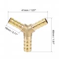 Uxcell Reducing Barb Hose Fitting Y Shape Pipe Connector Brass 3 8 X 5 16 2pcs