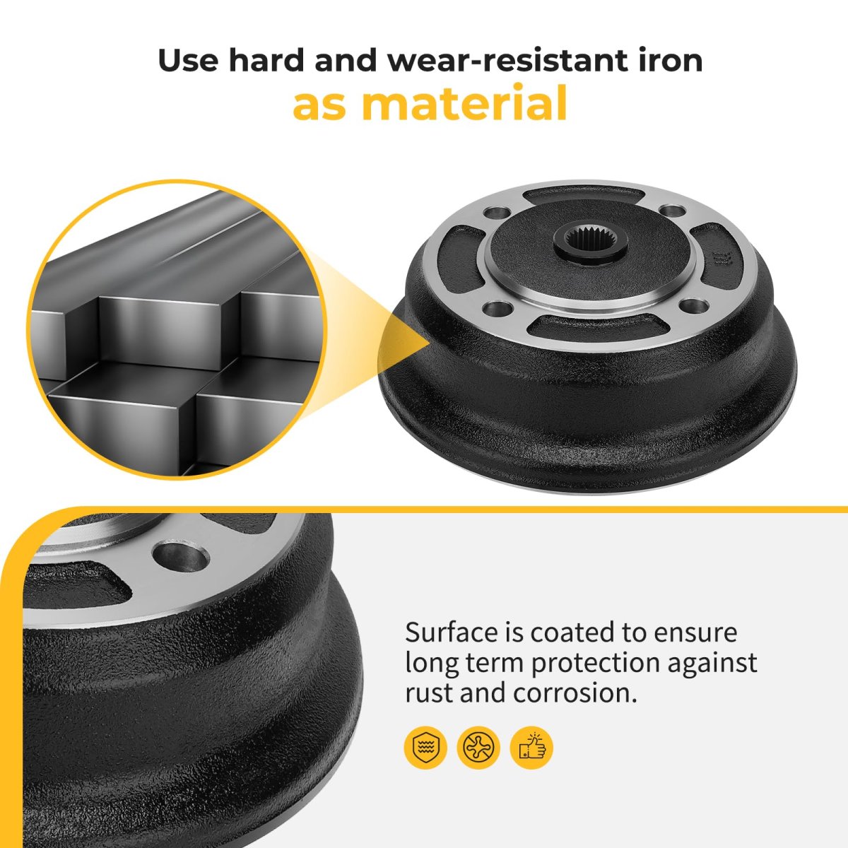 Front Wheel Brake Drum Hub For Kawasaki Mule 4010 4000 3020 3010 3000 2510 Kaf620 Kaf950 2001 Up Part 41038-7501 41038-1345