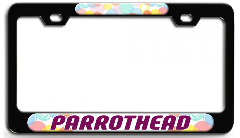 Parrothead Bl 3d Metal License Plate Frame Auto Suv Truck Tag Holder M19