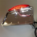 Hongk- Motorcycle Side Mounted License Plate Assembly Chrome Led Tail Brake Light Chromed See Description Compatible With