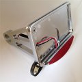 Hongk- Motorcycle Side Mounted License Plate Assembly Chrome Led Tail Brake Light Chromed See Description Compatible With