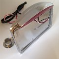 Hongk- Motorcycle Side Mounted License Plate Assembly Chrome Led Tail Brake Light Chromed See Description Compatible With