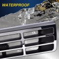 G-plus Front Grille Compatible With 1992-1997 Ford F250 F350 Platinum Chrome W Emblem Truck Replacement