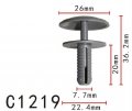 Autobahn88 Push-type Nylon Clip Compatible With Mercedes Benz Type-5 Universal Use Pack Of 20