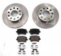 Hyftjyz Rear Brake Kit For Audi A3 Quattro Volkswagen Jetta Golf Rabbit Rotors Ceramic Brakes Pads Replacement 10 24 Inch 