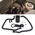 Baffled Oil Catch Can Kit Separator Reservoir Tank Compatible Wtih 2016-2022 Chevy Camaro Ss With 2 Port Black Separatori 