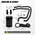 Baffled Oil Catch Can Kit Separator Reservoir Tank For 2016 2022 Chevy Camaro Ss Black 6061 Billet Aluminum 2 Port Performance