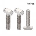 Uxcell M8x35mm T-slot Drop-in Stud Sliding Bolt Screw Carbon Steel For 40 Series Aluminum Profile 10pcs