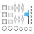 18pcs Tungsten Carbide Cutters Inserts Set Sainsmart Wood Lathe Turning Tool Replacement Cutter Accessories 11mm Square With 