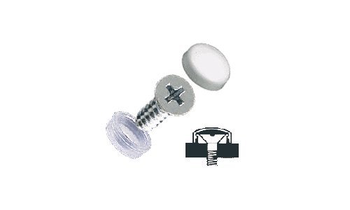 Crl White Countersunk Large Snap Cap Screw Covers Package Of 100